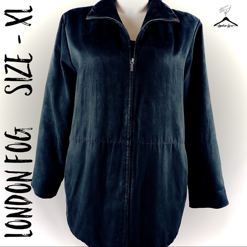 London Fog Black Zipper Up Jacket - image 1